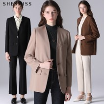 쉬즈미스 노카라 싱글 투버튼 재킷 SWWJKK11440