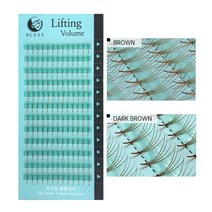 블레스 리프팅래쉬 4d 다크브라운 볼륨속눈썹 러시안볼륨 속눈썹, 1개, c0.07-11mm