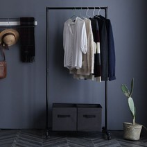 FIXA철재1단행거 옷장 미니옷장 행거 심플 DIY, 화이트