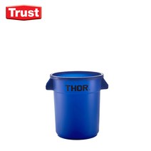 Thor 토르 원형 컨테이너 플라스틱 용기 60L(뚜껑포함) 트러스트, 파랑, 1개