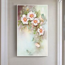 아름다운 우리나라 무궁화 만개한 꽃그림 보석십자수 DIY 세트 비즈 취미 큐빅 구슬십자수, 50x80cm