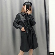 가바바 여성 레더자켓 코트보다 더 예쁜 롱 가죽자켓 G56352