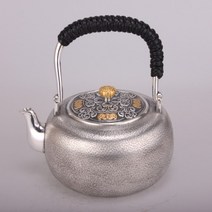 명은 순은 99.9% 국화 은주전자 1.3L YH-E4A 은탕관 차주전자 탕관