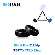 CUID 스티커 RFID 태그 복사기 스마트 액세스 링 NFC 칩 유도 1356Mhz 125Khz 토큰 복사 EM4305 키 복제 1k S50 레이블 쓰기 Cuid, 2.IDIC Ring 사이즈 60mm