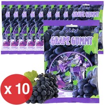 오키오 먹기좋게 포장된 과일젤리 그레이프 구미 100g x 10팩 포도맛, 오키오 그레이프 구미 100g x20팩