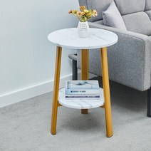 원형 테이블 카페 식탁 작은 원탁 유럽식 작은 차 원목 몇 소파 거실 구석, 06.45원 60cm 하이 골드 다리 백리 석문면