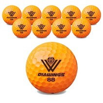 다이아윙스 고반발 비거리전용 장타 골프공 [10구], 12번)M5 오렌지(10구)