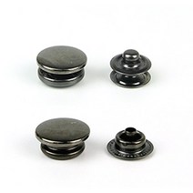 Jstrading (10쌍) 흑니켈 민자 스냅단추 10-20mm, 10개, 링스냅 10mm