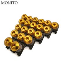 20pcs M6 오토바이 페어링 볼트 너트 키트 BMW R1200GS R1200 GS RT SE S ST 모험 S1000RR F800 용 바디 패스너 클립 나사, 금