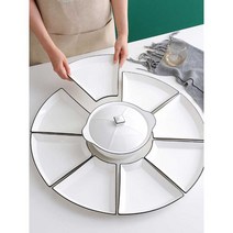 세라믹 나눔접시그릇 구절판 월남쌈 중식당 밀전병, 세트 A, 1개
