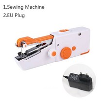 가정용 미니 재봉틀 휴대용 미니 미싱기 미싱기계 재봉기계INNE 직선 손 전기 빠른 수리 DIY 옷 바느질 세트 수동 도구 21, 협력사, EU 재봉틀