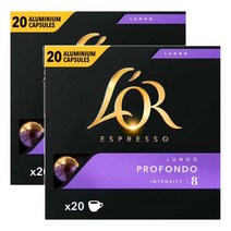 로르 에스프레소 커피 캡슐 룽고 프로폰도 인텐시티 8 20개입 2팩 유럽 LOR Espresso Coffee Capsule 네스프레소호환캡슐