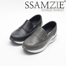 신발통 여성용 쌈지 발편한 가죽 에어 슬립온 스니커즈 단화 운동화