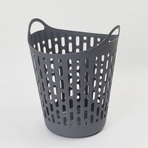 올유리빙 세탁바구니 빨래 바구니 보관함 대용량 수거함 통 원형 다용도 1개 2개, 2개-진그레이