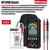 스마트 멀티미터 디지털 전문 자동차 테스터 habotest ncv 1000v ac dc hz 옴 커패시턴스 온도 테스터 ht116, ht126b