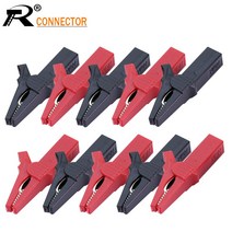 판매 2PCS 배터리 테스트 클립 55MM HV 악어 바나나 플러그 4mm 멀티 미터 펜 케이블 프로브, 한개옵션0