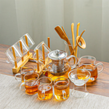 MONTHERIA 몬테리아 다기세트 선물용다기 도자기 찻잔 세트 휴대용다도세트 명절 선물 내열유리 스테인레스 필터 티포트, K스타일×1