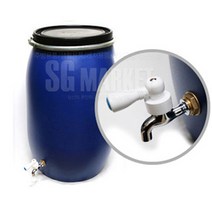 오픈드럼통 120L 수도꼭지 PE 플라스틱 황동 / 플라스틱드럼통 / 공드럼통 /말통/ 용기/물통/밀폐락, 드럼통 120L 수도꼭지 ( B-황동 )