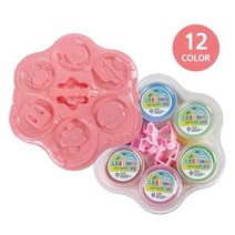학용품 12색 소프트 클레이 세트 도구 모양틀 찍기틀