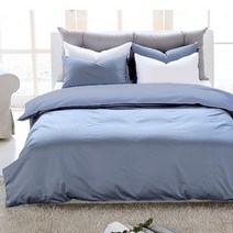 순면 이불커버 호텔식 광폭 먼지없는 60수 고급 침구커버, 블루
