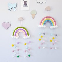 정이유니 마켓 빗방울 무지개 마크라메 판매자 꼭 확인하세요!!!, 핑크+꼭꼬핀(일자형)