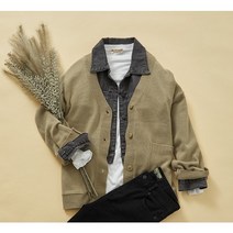 W투 포켓 박시 가디건