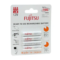 HR-4UTC 4B AAA 4개입 800mAh 후지쯔 고용량 충전지 배터리 Standard 후지쯔 Fujitsu [정품]