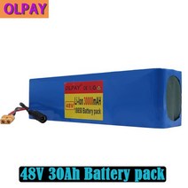 전기자전거배터리 밧데리2022 다기능 48V 배터리 13s3p 30000mAh 팩 1000W 고전력 Ebike 전기 자전거 Xt60, WHITE