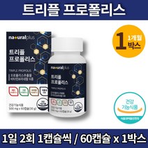 브라질 호주 씹어먹는 츄어블 메가 그린 레드 브라운 프로폴리스 플러스 그린폴리스 포르폴리스 바이오폴리스 입속 구강 영양제 식물성캡슐, 1박스