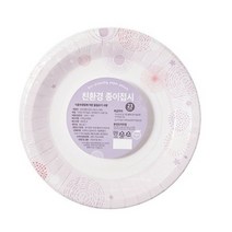 트레이더스 친환경 종이 접시 23cm (60P) 무형광 천연펄프 녹색제품 전자렌지 사용 가능