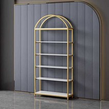 제품 진열대 화장품매대 장식장 골드프레임 상업용, 단면 길이 80높이 180