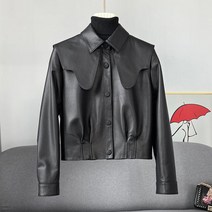 여성가죽자켓 레더자켓 재킷 Pu 자켓 여성 한국 스타일 긴 소매 작은 색 탑 패션 가죽 코트 2022 봄
