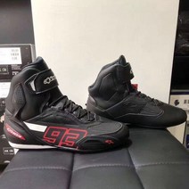 ALPINESTARS 알파인스타 오토바이 라이딩 쇼트 부츠 다이네즈 슈즈 라이더 레이싱 오프로드 여름 사계절 방수 오토바이 여단 겨울 남성, 블랙
