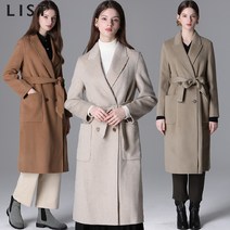 리스트 리스트 스티치 핸드메이드 캐시미어 울 롱코트