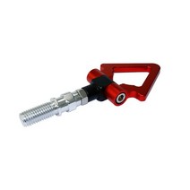 자동차 견인 고리 스트랩 차량 honda civic tt100973 용 Racing billet 알루미늄 프론트 리어 자동 삼각형 링 트레일러 후크 키트, 빨간색