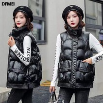 DFMEI 여성 패딩 조끼 숏 나시 코트