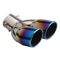 튜닝 머플러 준비엘 머플러팁 듀얼팁 인터페이스 63mm 단일이중 콘센트 범용 자동차 팁 스테인레스 스틸 자동 테일 파이프 자동차 액세서리, J를 입력