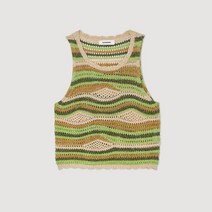 산드로 Top court en maille VERT Vert_SFPPU01834
