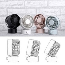 [시엘] 더블윙 탁상용 미니 USB 데스크 선풍기, 파스텔블루, USB 데스크선풍기