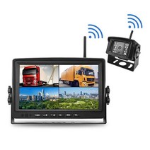 크레인 무선 카메라 모니터 세트 고화질 중장비, 7인치 디스플레이+카메라 2대