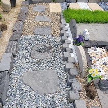 자갈 18kg 전원주택 정원 백자갈 캠핑장 주차장 파쇄석 카페 인테리어 흑자갈 조경 마당 강자갈, 강자갈18kg, 30mm이하, 1개