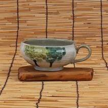 분청소성 쌍화차잔세트 250ml 나무 -한방차 전통찻잔