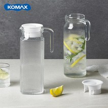코멕스 엠보싱 유리물병 냉장고 물통 원형 사각 슬림, 사각/1.2L