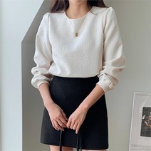 기타 여자하객룩장미꽃플라워패턴가을블라우스