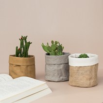 크래프트 화분덮개 종이 화분 가리개 커버, 브라운, 1개