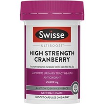 스위스 얼티부스트 하이 스트렝스 크랜베리 25000mg 소프트젤, 1. 30 캡슐, 2개, 30정
