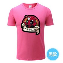 맨투맨 등산 Deadpool T Shirt 만화 남성 TShirt 재미 있은 면화 EU 크기 디지털 슈퍼 영웅 Camisetas 나는 유니콘 여성 T-셔츠 탑스