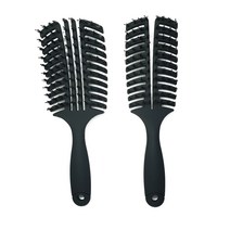 윤빗 블랙 플렉시블 벤트 돈모브러쉬 헤어 브러쉬 두피마사지 탈모빗 엉킨머리빗, M