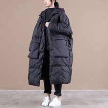 쏘앤굿 오버핏 빅사이즈 솜 후드 롱패딩 겨울 블랙 그린