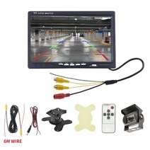 MJDOUD 차량용 모니터 후방 보안 카메라 주차 시스템 12-24V 7인치 HD 1024x600, [02] 700-BUS-6M